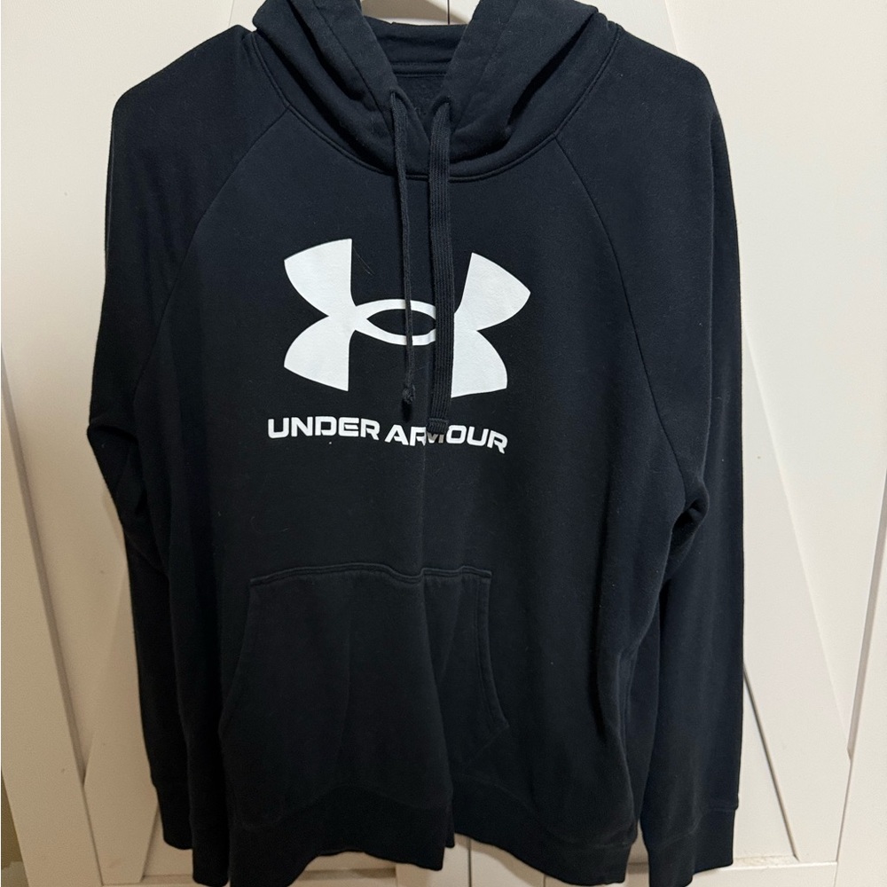 Under Armour Black Hoodie with White Logo
